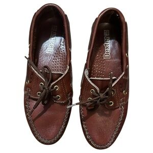 Dexter Women’s Rich Brown Leather Boat Shoes Size 7 Classic Elevated Style